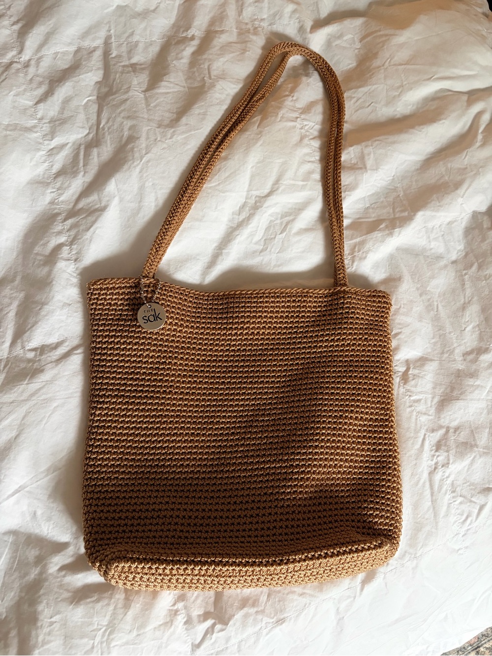 Vintage 90s 2000s the Sak Woven Tote Bag in Beige - Picture 4 of 4